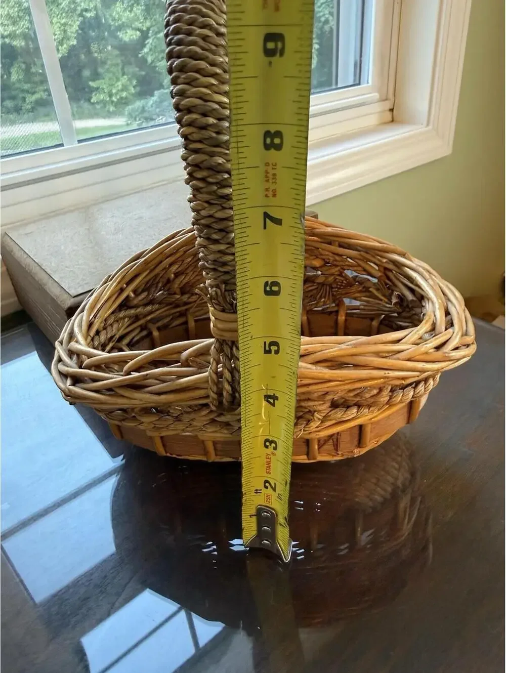 Handmade Small Oval Woven Basket, country, cottagecore, granny core